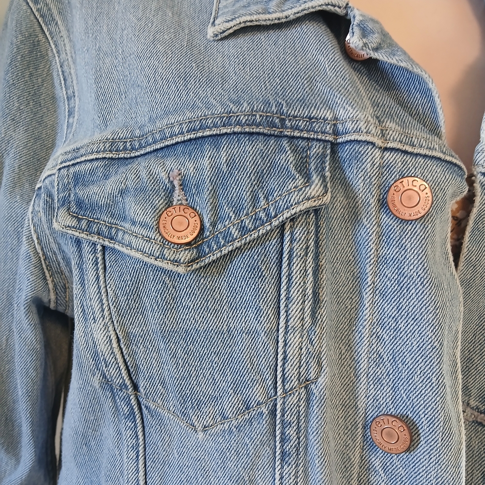 Eesome Light Blue Denim Jacket with Copper Accents - Picture 2 of 9
